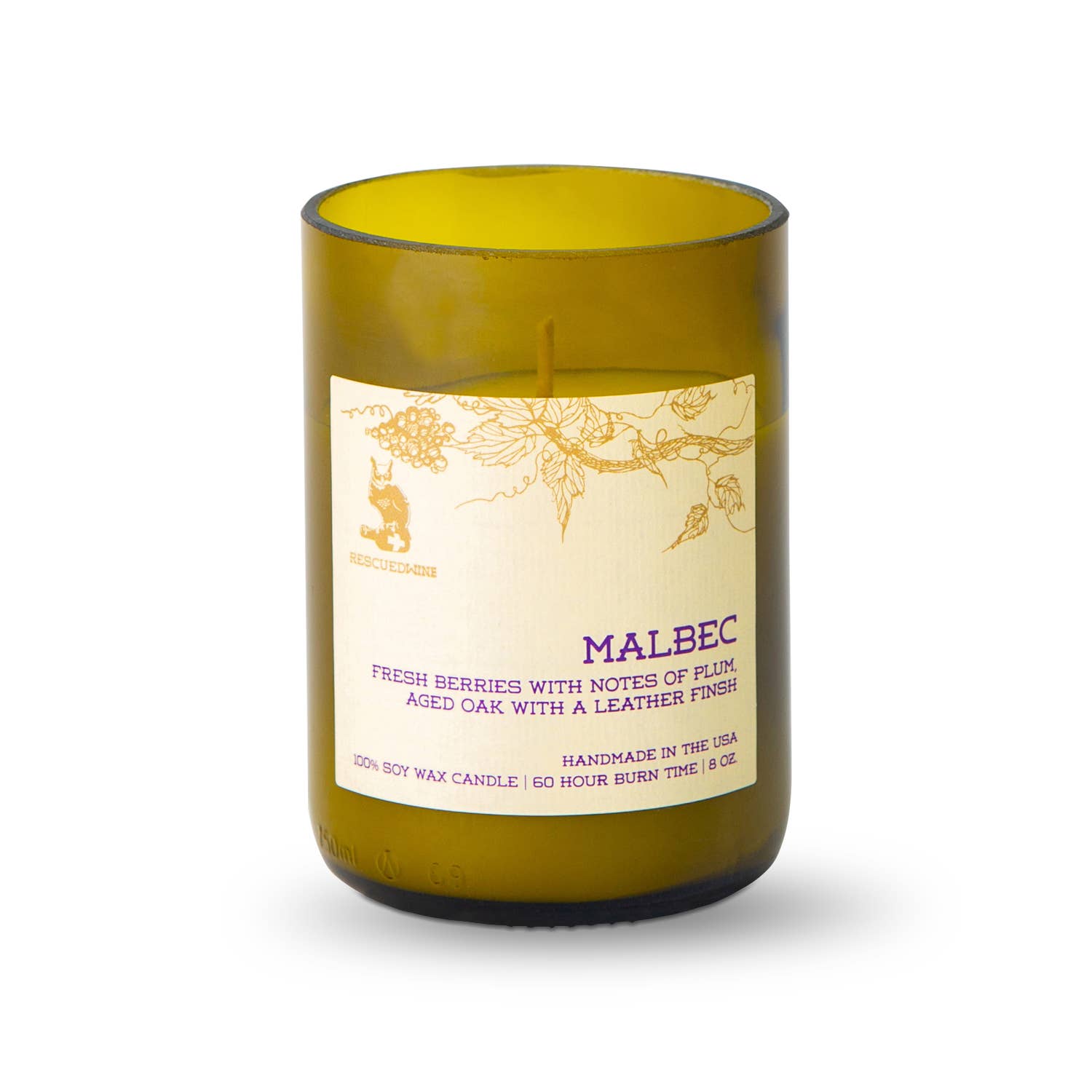 Rescued Wine Candles Malbec Candle - Thumbnail 2